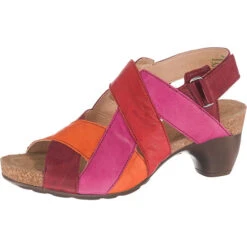 Think! Traudi Klassische Sandaletten - Rot-kombi