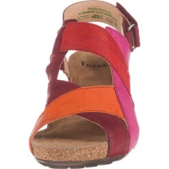 Think! Traudi Klassische Sandaletten - Rot-kombi -Weiche Schuhe 10231229 04