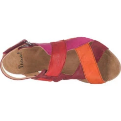 Think! Traudi Klassische Sandaletten - Rot-kombi -Weiche Schuhe 10231229 06