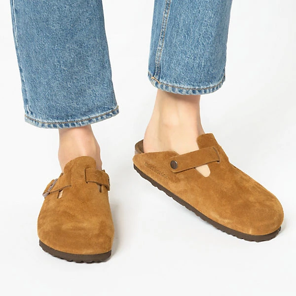 Birkenstock Boston Weichbettung Veloursleder Clogs Schmal 4 Birkenstock Boston Weichbettung Veloursleder Clogs Schmal – Bild 2