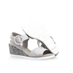Gabor Keilsandaletten Rauleder Grau Keilsandaletten - Grau -Weiche Schuhe 11538686 05
