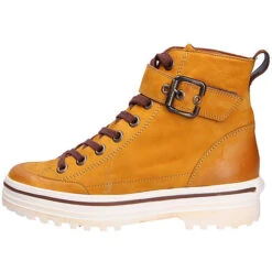 Paul Green Damen Sportiver Schnürschuh/Sneaker Sneakers Low - Gelb -Weiche Schuhe 12266095 02