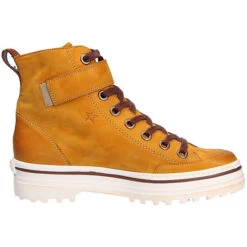 Paul Green Damen Sportiver Schnürschuh/Sneaker Sneakers Low - Gelb -Weiche Schuhe 12266095 05