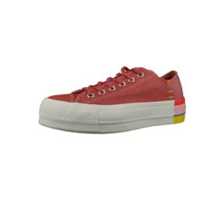 Converse Chucks Plateau Pink 564995C Chuck Taylor All Star Rainbow - OX Coastal Pink Light Redwood Sneakers Low - Pink