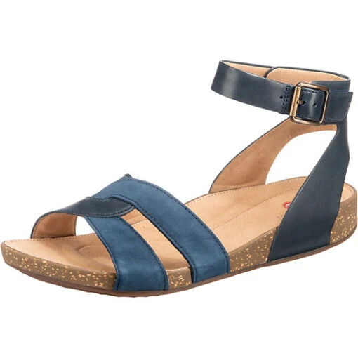 Clarks Un Perri Loop Komfort-Sandalen - Dunkelblau -Weiche Schuhe 13087424 01