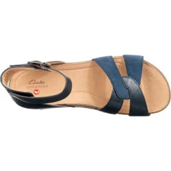 Clarks Un Perri Loop Komfort-Sandalen - Dunkelblau -Weiche Schuhe 13087424 06