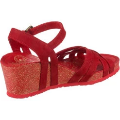 Panama Jack Vera Basics Keilsandaletten - Rot -Weiche Schuhe 14017802 05