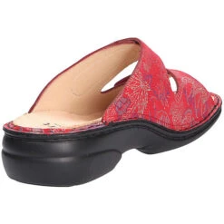 Finn Comfort Damen Comfort Pantolette Komfort-Pantoletten - Rot -Weiche Schuhe 14107257 04