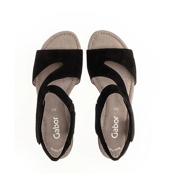 Gabor Riemchensandalen Rauleder Schwarz Riemchensandaletten - Schwarz 4 Gabor Riemchensandalen Rauleder Schwarz Riemchensandaletten - Schwarz – Bild 2