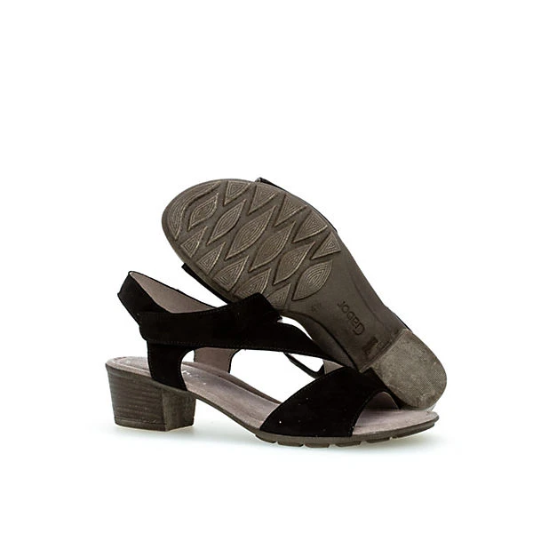 Gabor Riemchensandalen Rauleder Schwarz Riemchensandaletten - Schwarz 7 Gabor Riemchensandalen Rauleder Schwarz Riemchensandaletten - Schwarz – Bild 5