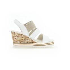 Gabor Keilsandaletten Glattleder Weiß Keilsandaletten - Weiß -Weiche Schuhe 14309535 03