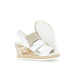 Gabor Keilsandaletten Glattleder Weiß Keilsandaletten - Weiß -Weiche Schuhe 14309535 05