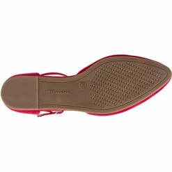 Tamaris Ballerina Spangenballerinas - Rot -Weiche Schuhe 14422840 05