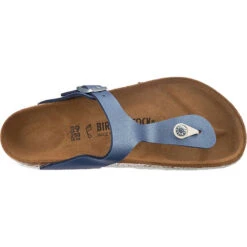 Birkenstock Gizeh Icy Metallic Komfort-Pantoletten Weit - Blau 14 Birkenstock Gizeh Icy Metallic Komfort-Pantoletten Weit - Blau -Weiche Schuhe 15007717 06