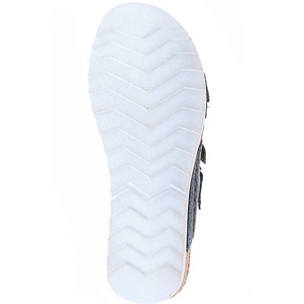 Damen Pantoletten Slipper Blumenmuster Blau/mehrfarbig - Blau 5 Damen Pantoletten Slipper Blumenmuster Blau/mehrfarbig - Blau – Bild 3