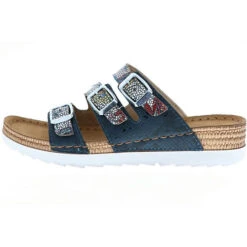 Damen Pantoletten Slipper Blumenmuster Blau/mehrfarbig - Blau 13 Damen Pantoletten Slipper Blumenmuster Blau/mehrfarbig - Blau -Weiche Schuhe 15656688 05