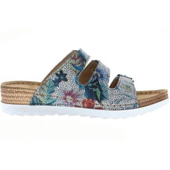 Damen Pantoletten Slipper Blumenmuster Blau/mehrfarbig - Blau 14 Damen Pantoletten Slipper Blumenmuster Blau/mehrfarbig - Blau -Weiche Schuhe 15656688 06