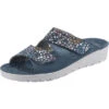 Rohde Roma Komfort-Pantoletten - Blau -Weiche Schuhe 15791963 01