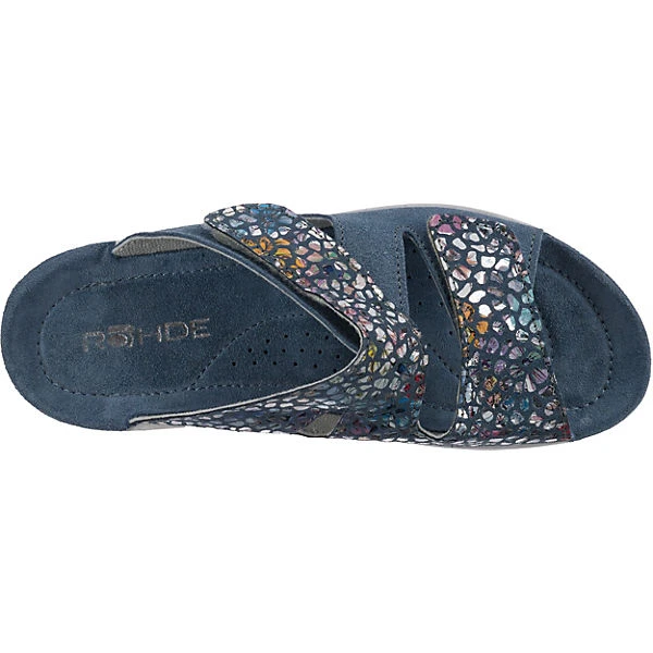 Rohde Roma Komfort-Pantoletten - Blau 8 Rohde Roma Komfort-Pantoletten - Blau – Bild 6