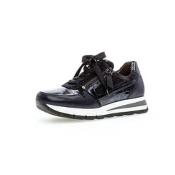 Gabor Comfort Sneaker Low Materialmix Leder Blau Sneakers Low - Blau