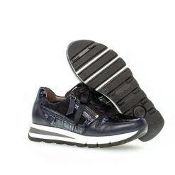 Gabor Comfort Sneaker Low Materialmix Leder Blau Sneakers Low - Blau -Weiche Schuhe 16532392 05