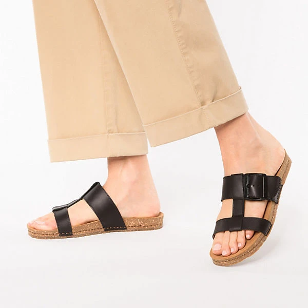 *art Creta Komfort-Pantoletten - Schwarz 4 *art Creta Komfort-Pantoletten - Schwarz – Bild 2