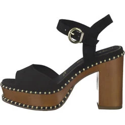 Tamaris Plateau-Sandaletten - Schwarz -Weiche Schuhe 17494792 02