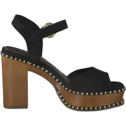 Tamaris Plateau-Sandaletten - Schwarz -Weiche Schuhe 17494792 03