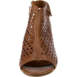 Schaftsandaletten Mit Klettverschluss - Cognac -Weiche Schuhe 17605211 04