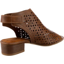 Schaftsandaletten Mit Klettverschluss - Cognac -Weiche Schuhe 17605211 05