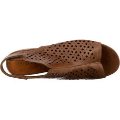 Schaftsandaletten Mit Klettverschluss - Cognac -Weiche Schuhe 17605211 06