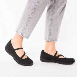 Skechers Be-lux Airy Winds Riemchenballerinas - Schwarz -Weiche Schuhe 17916427 02