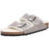 Birkenstock Damen Tieffußbett Pantolette Komfort-Pantoletten - Grau -Weiche Schuhe 19877161 01