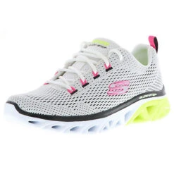 Skechers 149550/WBKY Glide-Step Sport-Sweeter Days Damen Sneaker Sportschuhe Turnschuhe Weiß/grau/gelb/pink - Weiß