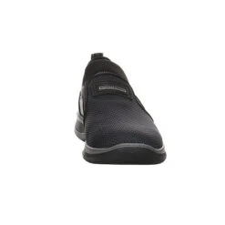 Salamander Herren Slipper Schuhe Porthos Slipper Freizeit Elegant Slip-Ons Leder-/Textilkombination Uni Klassische Slipper - Schwarz -Weiche Schuhe 21254995 04