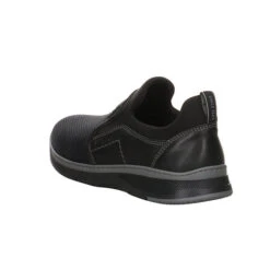 Salamander Herren Slipper Schuhe Porthos Slipper Freizeit Elegant Slip-Ons Leder-/Textilkombination Uni Klassische Slipper - Schwarz -Weiche Schuhe 21254995 05