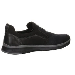 Salamander Herren Slipper Schuhe Porthos Slipper Freizeit Elegant Slip-Ons Leder-/Textilkombination Uni Klassische Slipper - Schwarz -Weiche Schuhe 21254995 08