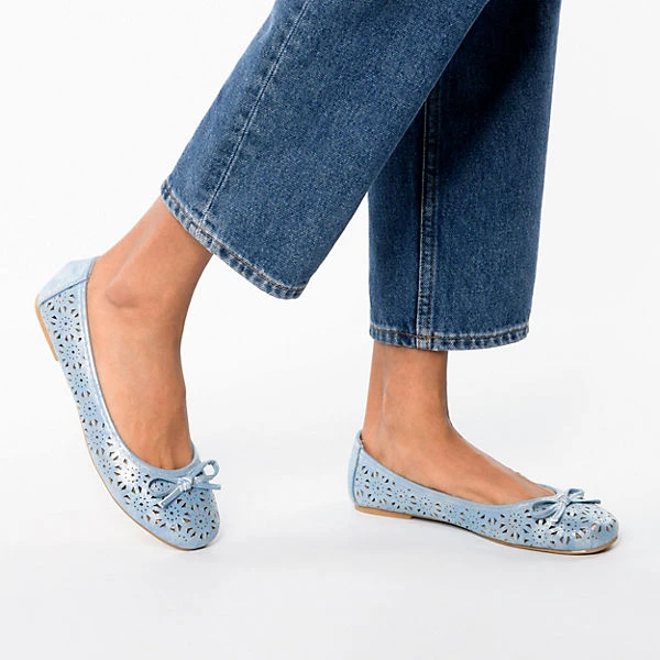 Classic Ballerina Mit Flower-cut Optik Klassische Ballerinas 4 Classic Ballerina Mit Flower-cut Optik Klassische Ballerinas – Bild 2