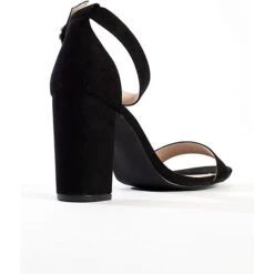 Quadratische Peeptoe-Heels CLAUDIA Schaftsandaletten - Schwarz -Weiche Schuhe 22052149 06