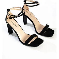 Sandalen Mit Hohem Absatz CORY Schaftsandaletten - Schwarz -Weiche Schuhe 22052818 08