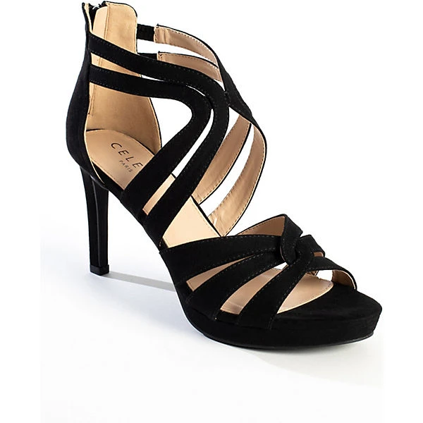 High Heels CHERRY Schaftsandaletten - Schwarz 4 High Heels CHERRY Schaftsandaletten - Schwarz – Bild 2