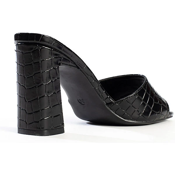 Peeptoe-Heels CHERYL SCHWARZ Schaftsandaletten - Schwarz 7 Peeptoe-Heels CHERYL SCHWARZ Schaftsandaletten - Schwarz – Bild 5