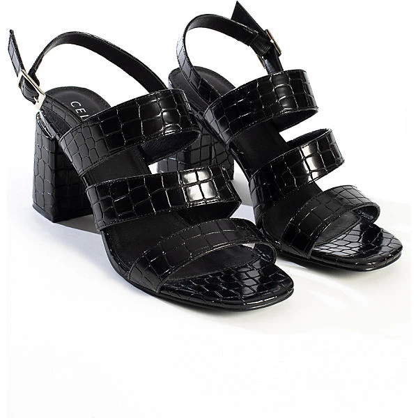 Sandalen Mit Eckigem Absatz CHARIS BASICS Schaftsandaletten 10 Sandalen Mit Eckigem Absatz CHARIS BASICS Schaftsandaletten – Bild 8