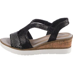 Keilsandaletten - Schwarz -Weiche Schuhe 22389971 03