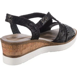 Keilsandaletten - Schwarz -Weiche Schuhe 22389971 05