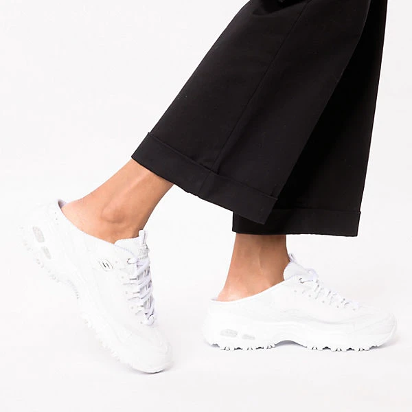 Skechers D'lites Komfort-Pantoletten - Weiß 4 Skechers D'lites Komfort-Pantoletten - Weiß – Bild 2