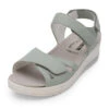 Damen Sandaletten Mit Absatz - Sandalen Damen Klettverschluss - Sommerschuh Damen Mit Keilabsatz - Damenschuhe Sandaletten Leder Damen Sandalette Leder