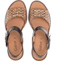 Gabor Sandalen Riemchensandaletten - Schwarz -Weiche Schuhe 23332701 06