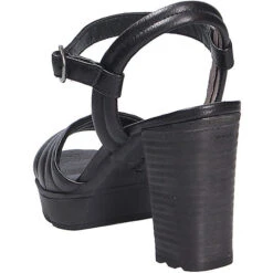 Paul Green Damen Fashion Sandale Plateau-Sandaletten - Schwarz -Weiche Schuhe 24137788 03