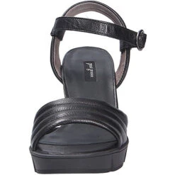 Paul Green Damen Fashion Sandale Plateau-Sandaletten - Schwarz -Weiche Schuhe 24137788 06